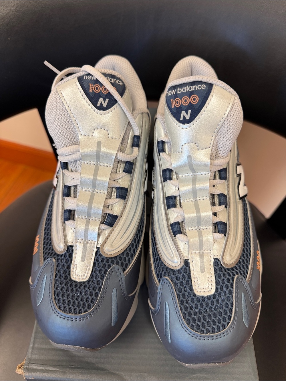 New Balance 1000 Sneakers in Blue and White - Picture 2 of 6